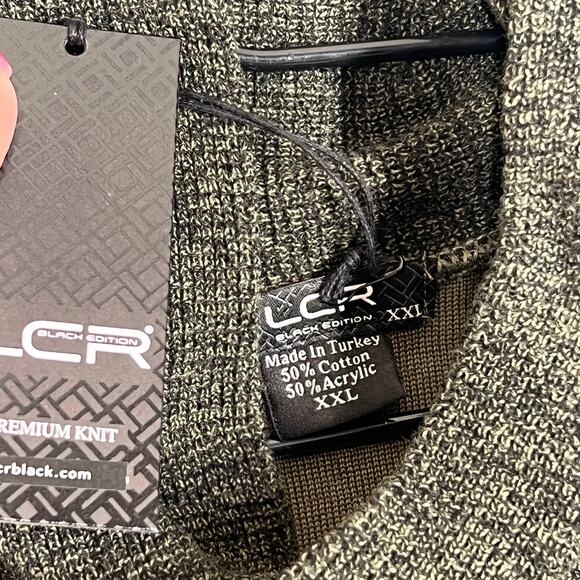 Lcr Black Edition Sweater Mens XX-Large Green Buckle Shawl Collar Classic Preppy - Picture 3 of 11